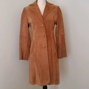 Guess Tan Real Leather Coat